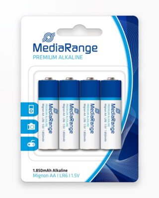 Baterii Mediarange Premium Alkaline Aaa/Lr03/1.5V - Blister Pachet 4