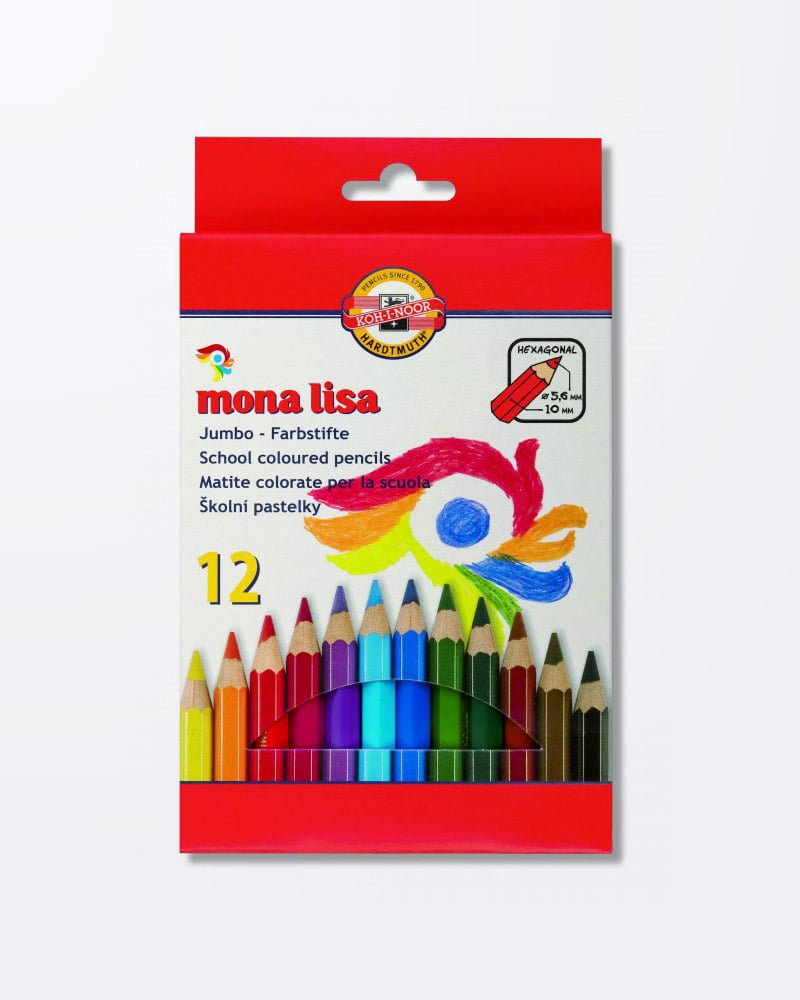 Liquefy Electrify Ultimate Creioane Colorate Mona Lisa Jumbo Koh-I-Noor - Set 12 • UZINA DE CARTE